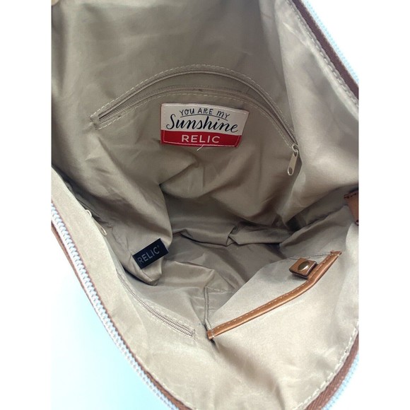 Relic Crossbody Shoulder Bag Purse Turquoise Aqua Blue Dot Accent Design - Picture 5 of 12